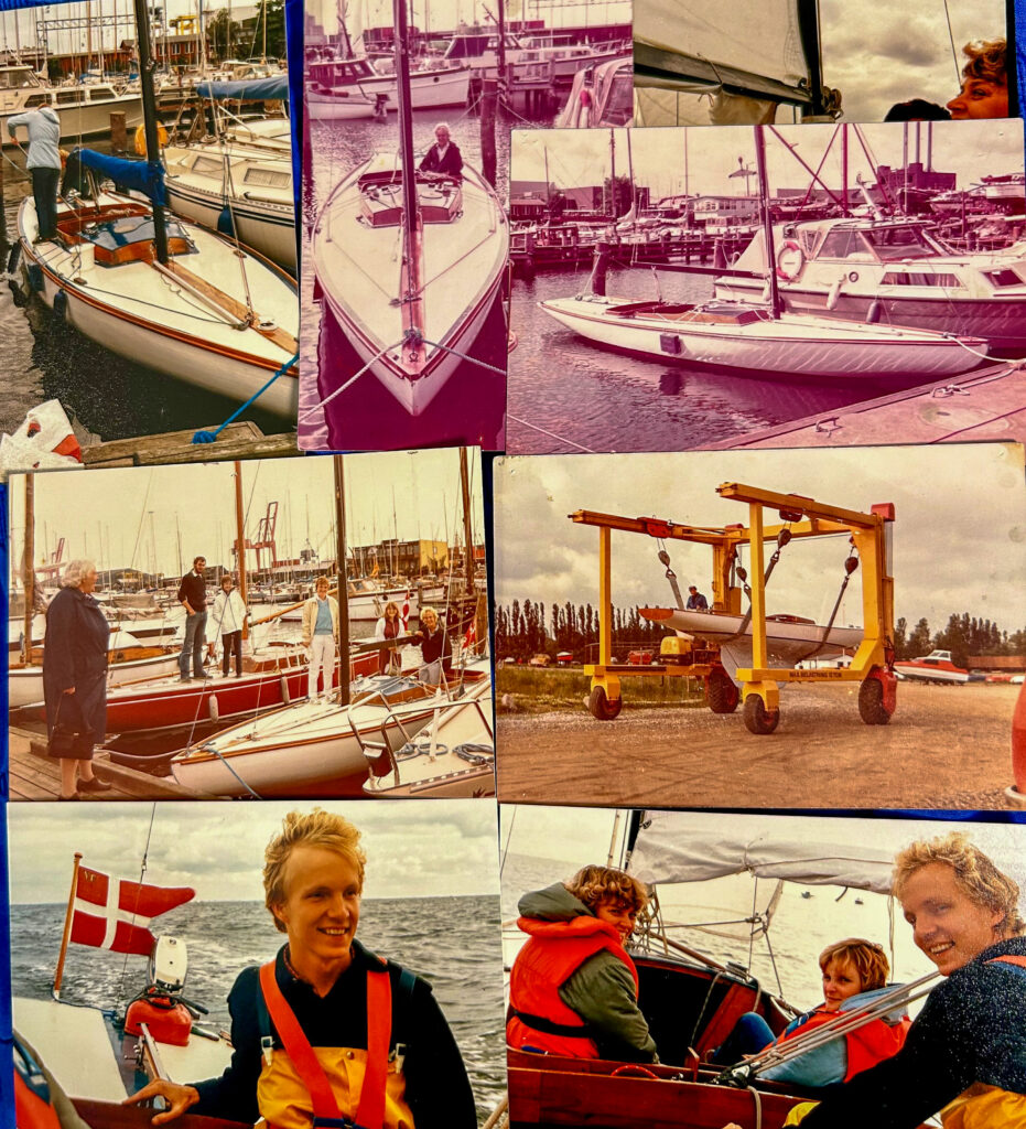 Vores første båd - en drage. Vi gav den navnet Drømmen
