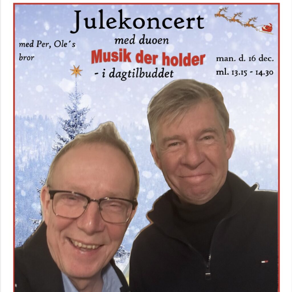 Foto: Plakaten som plejehjemmet havde sat op, da Lars P. Møller-Jørgensen og Per Palmkvist Knudsen kom forbi