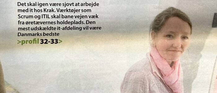 Per Palmkvist Knudsen på forsiden af version 2 sammen med Christa Wulffsberg og Bjarne Sehested