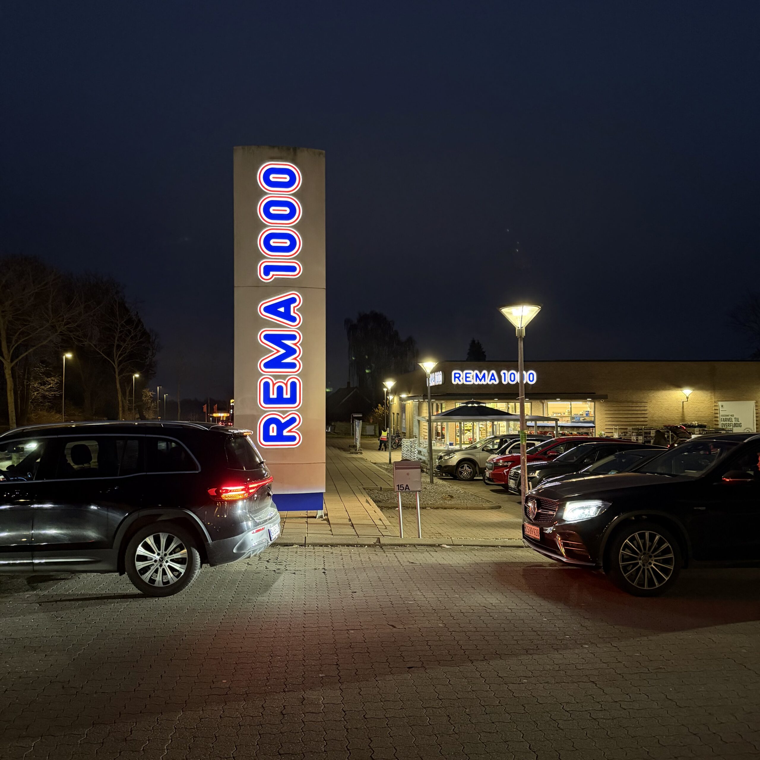 Travlt ved Rema 1000 i Blovstrød