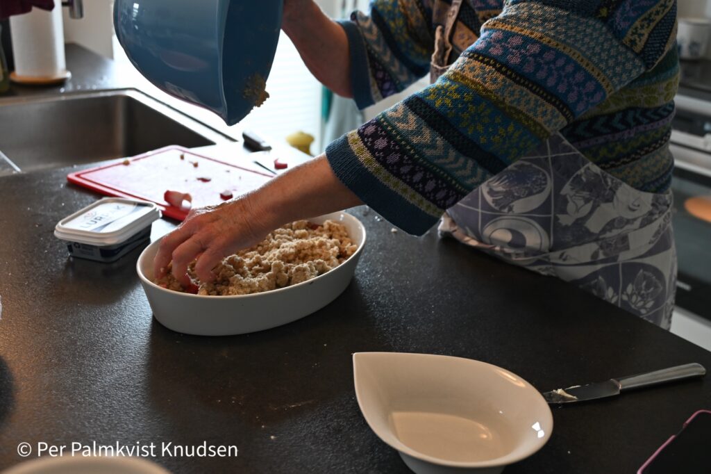 Crumple over og så ind i ovnen